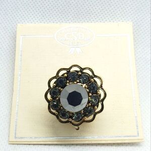NWT Catherine Stein Design Gray & Gold Stretchy Ring